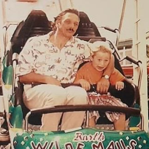 With my dad — the fairground